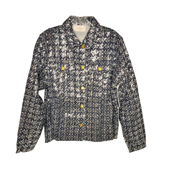 Six / Fifty Denim Sequin Pixie Jacket Size Medium NWT - Picture 1 of 9
